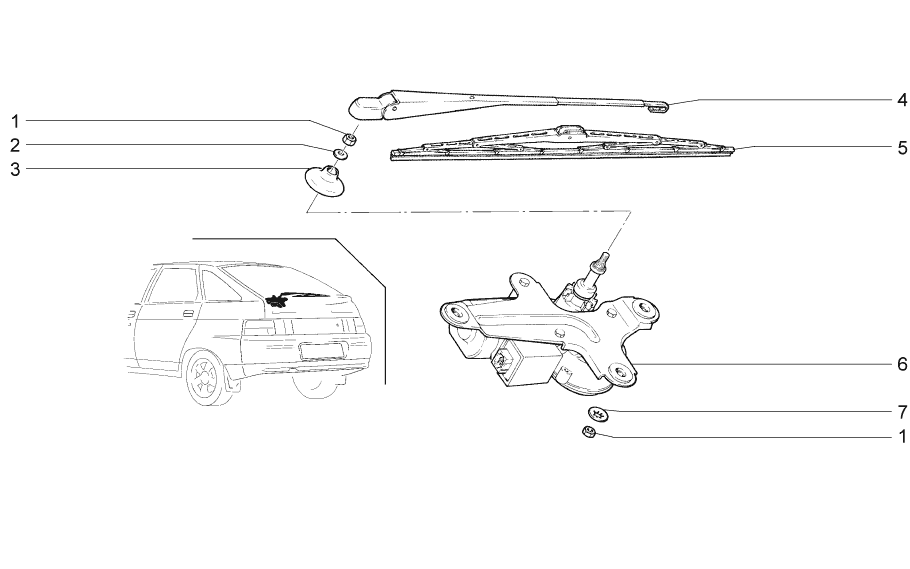 Ваз 2112 дворники схема