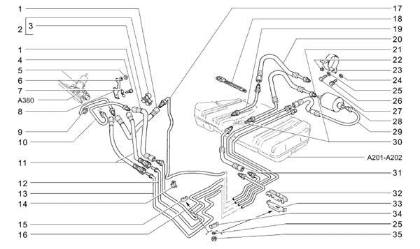 Подключение топливных шлангов 2114