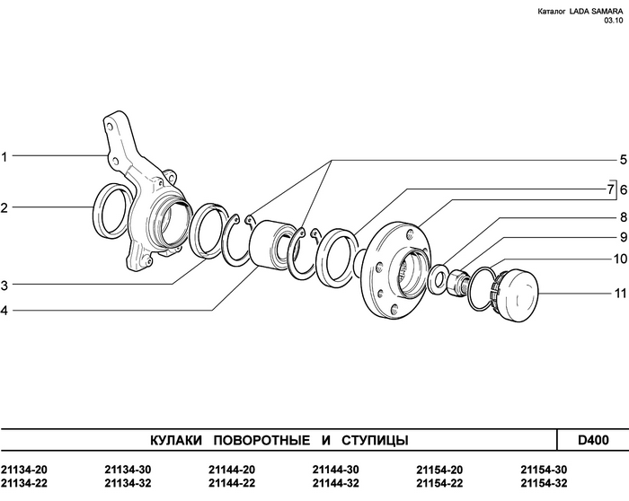 Передняя ступица ваз 21214 чертеж