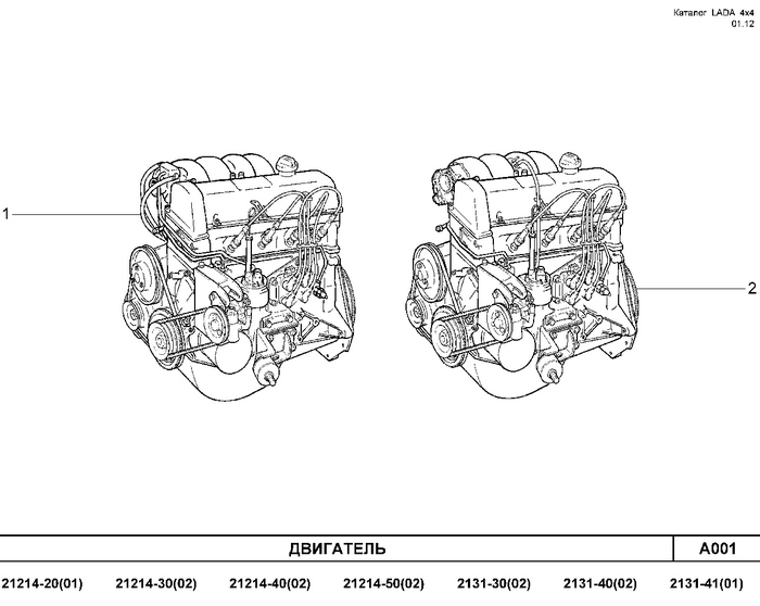 Двигатели на Ниву 4x4 Шевроле Нива 21214 21213 2123 2121 2130 2131 характеристик