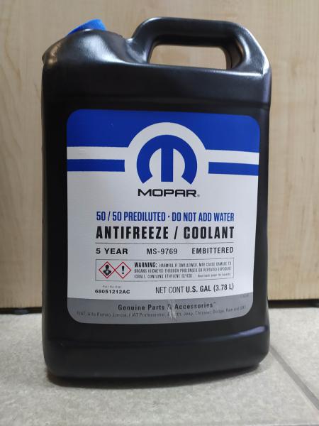  MOPAR 50/50 PREDILUTED ANTIFREEZE/COOLANT MS-9769,    =68051212AA / AB 3,78L 68051212AC