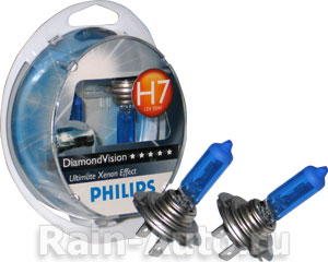    2 H7 12V 55W PX26D DIAMOND VISION (5000K,    ) 12972DVS2 PHILIPS