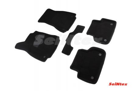 Комплект ковриков 3D AUDI A4(B9)  черные (компл)