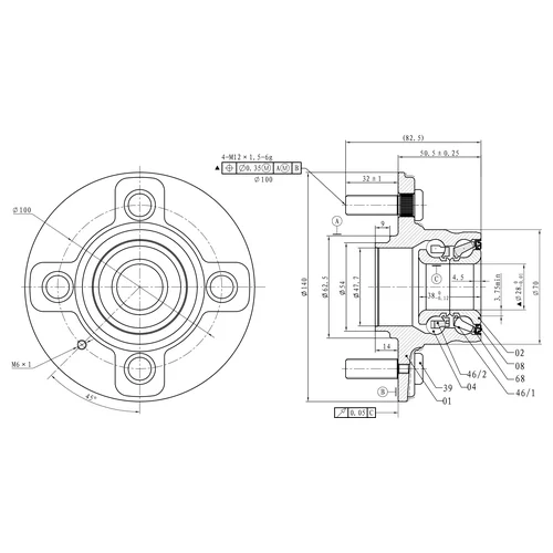     L=R HYUNDAI ACCENT (LC)  99- /ABS- GANZ GIM03023 GIM03023