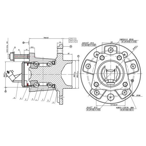     L=R OPEL ASTRA H/ZAFIRA B /5  GANZ GIM03041 GIM03041