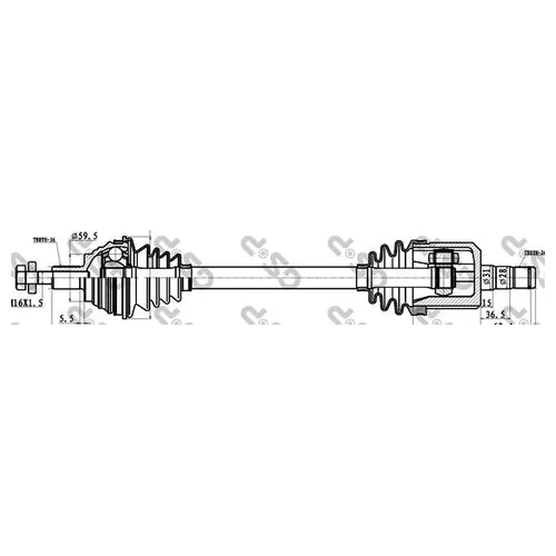    AUDI A3 II/SKODA/VW GOLF V-VI/PASSAT VI 1.6-2.0 03- . 261093 GSP