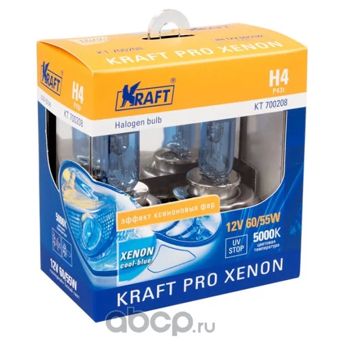  H4 12V 60/55W (P43T) KRAFT PRO XENON (2   )  700208 KT700208