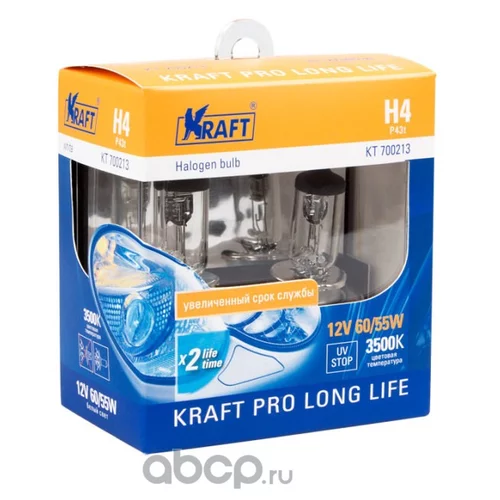  H4 12V60/55W (P43T) KRAFT PRO LONG LIFE KT700213