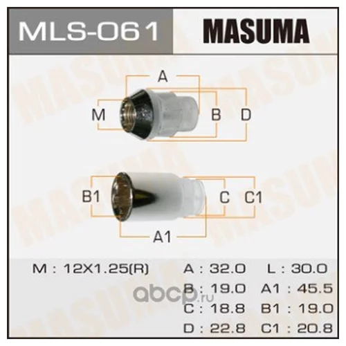   MASUMA    12X1.25,   - 4 +-,  MLS061