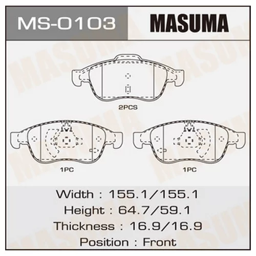    MASUMA  RENAULT/MEGANE II/V1600, V2000 FRONT   (1/6) MS0103