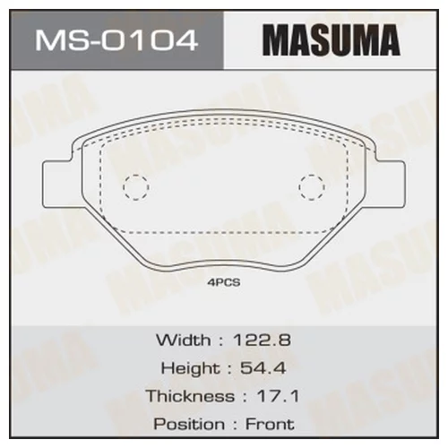    MASUMA  RENAULT/MEGANE II/V1400 FRONT   (1/12) MS0104