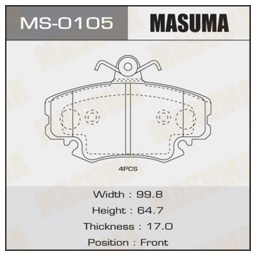    MASUMA  RENAULT/CLIO SYMBOL/V1400, V1600 FRONT   (1/12) MS0105