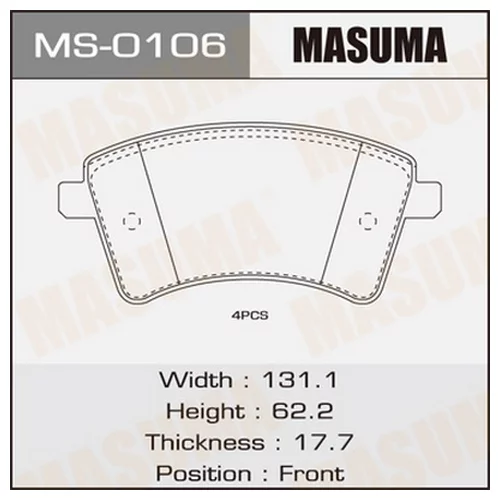    MASUMA  RENAULT/KANGOO II/V1500, V1600 FRONT   (1/12) MS0106