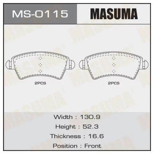    MASUMA  PEUGEOT/206/V1600, V2000 FRONT   (1/12) MS0115