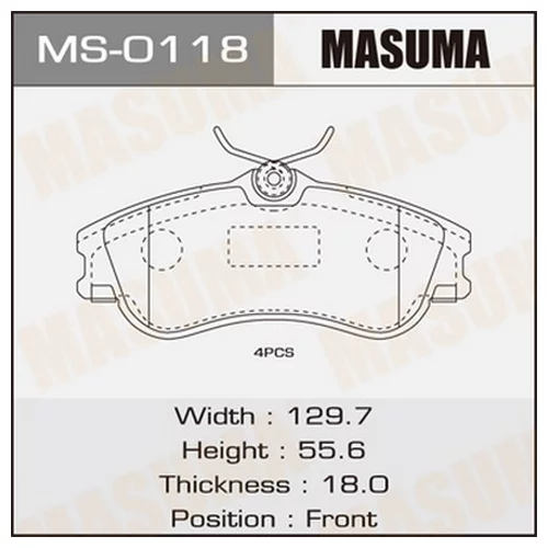    Masuma  PEUGEOT/206/V1600, V2000 front   (1/12) MS0118 MASUMA