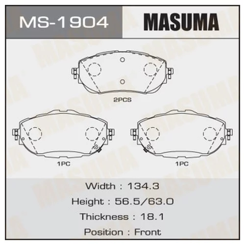    MASUMA  AURIS/ NDE180L, ZRE185L FRONT   (1/12) MS1904