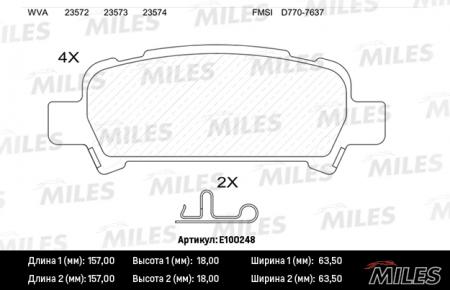   (SUBARU LEGACY / OUTBACK / TRIBECA 2.0-3.6 03-) E100248 E100248 MILES