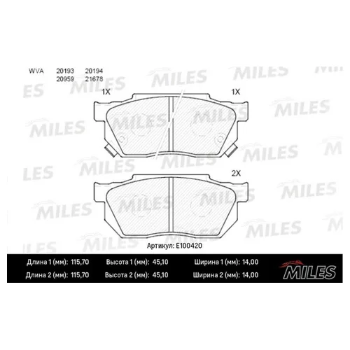   HONDA CIVIC/CRX/PRELUDE 83-95  SEMIMETALLIC E100420