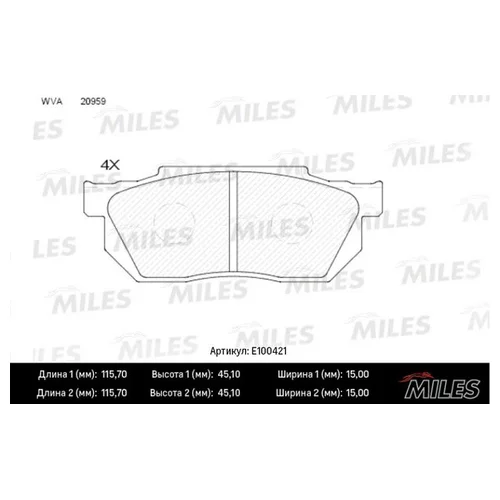   HONDA CIVIC/CRX/PRELUDE 83-95  / SEMIMETALLIC E100421