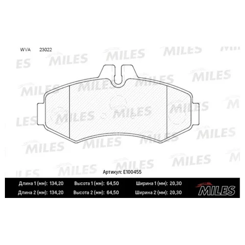   MERCEDES VITO 93>03/SPRINTER (901-903) >06 . SEMIMETALLIC E100455