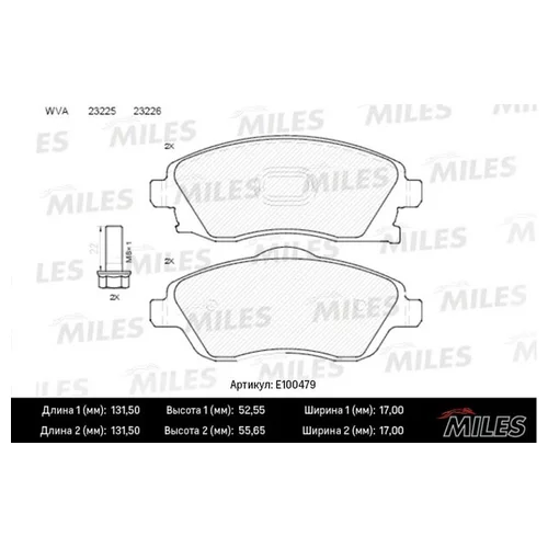   OPEL CORSA C 01>/TIGRA B 04>  SEMIMETALLIC E100479