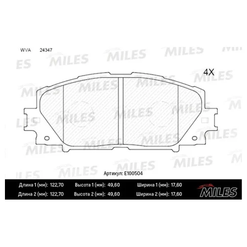   TOYOTA YARIS 06- ()    SEMIMETALLIC E100504