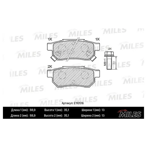   HONDA ACCORD 85-89/CIVIC 87-01  SEMIMETALLIC E110516