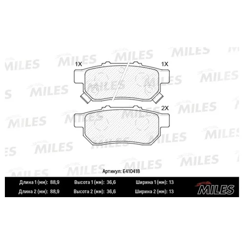   HONDA CIVIC VI 1.6 95-01/JAZZ 1.2/1.4 02-  LOWMETALLIC E410418