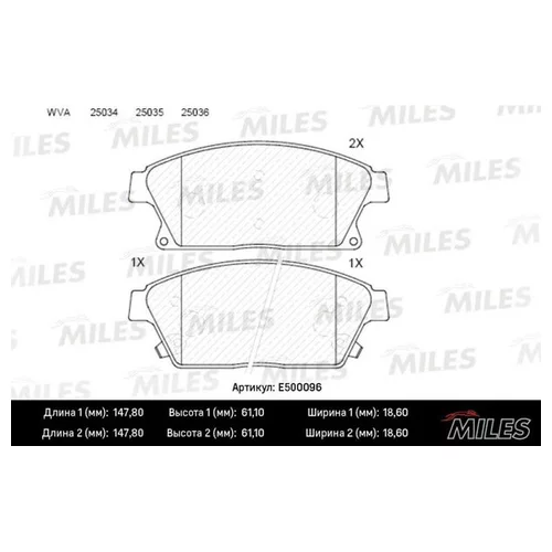   CHEVROLET CRUZE/OPEL ASTRA J 16 10-  Ceramic E500096 MILES