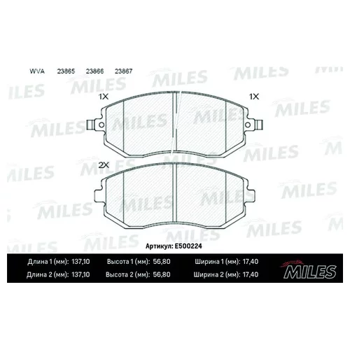   SUBARU FORESTER 01-/IMPREZA 01-/LEGACY 98- . CERAMIC E500224