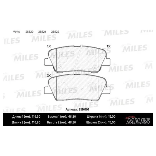   HYUNDAI SANTA FE (CM) 09-/KIA SORENTO(XM) 09- . CERAMIC E510191