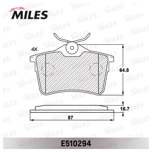   CITROEN BERLINGO/PEUGEOT 308/PARTNER 08-  CERAMIC E510294