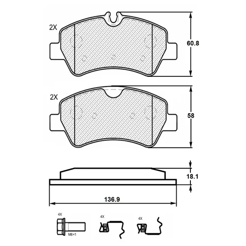   FORD TRANSIT 14-/CUSTOM 12-  CERAMIC E510413