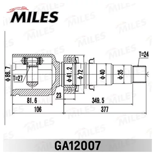  TOYOTA CAMRY ACV40/GSV40 2006- .. GA12007