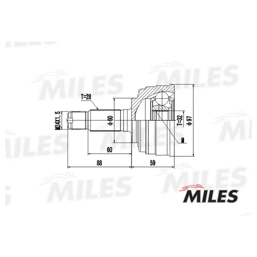  HONDA ACCORD 1.8/2.0 86-96 . GA20126 GA20126 MILES