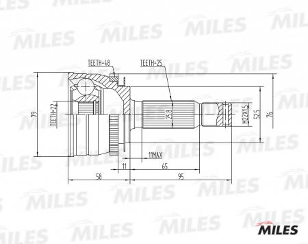   GETZ 1.3-1.6 02- .(ABS) GA20165 GA20165 MILES