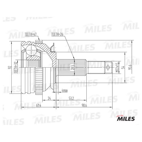   / CHRYSLER VOYAGER 95-01 (ABS+) 809029 GA20534 GA20534