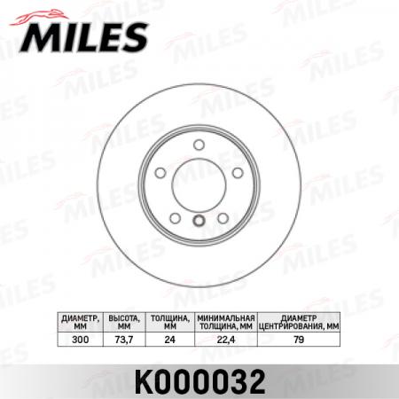   BMW 1 E81 / E87 / 3 E90 / E91 / E92  D=300. K000032 K000032