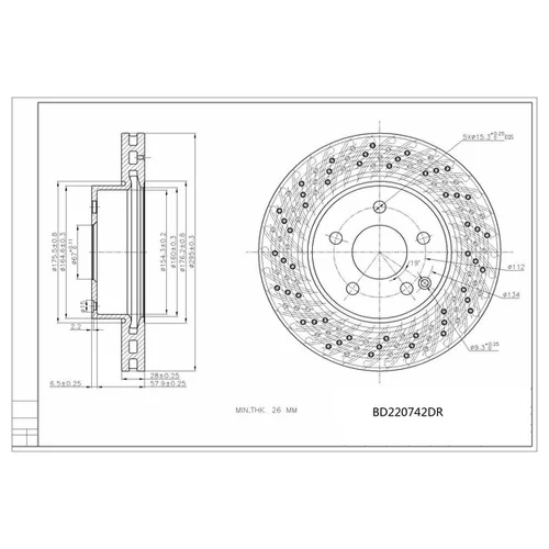   MERCEDES W204/W212 09-  D=295.  K001326