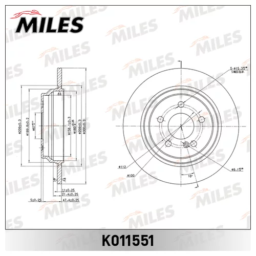   MERCEDES W220 2.8-3.5 98-05  D=300. K011551 K011551