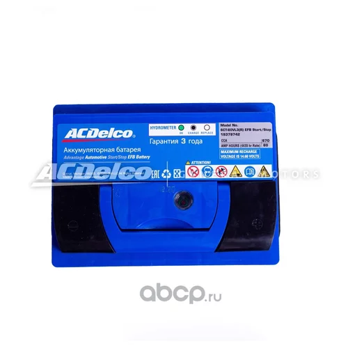  ACDELCO 60 /  R+ EN670  242X175X190 ADVANTAGE EFB 19379742 19379742