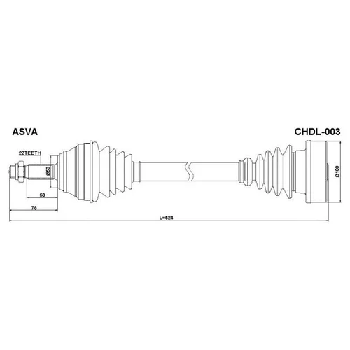   100X524X22 CHDL-003 Asva