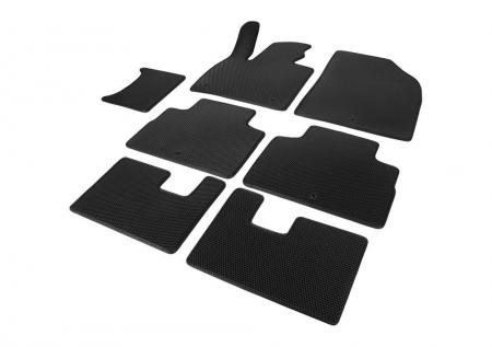 Коврики салона EVA, AutoFlex, для Hyundai Palisade 7мест 2020-, цвет черный