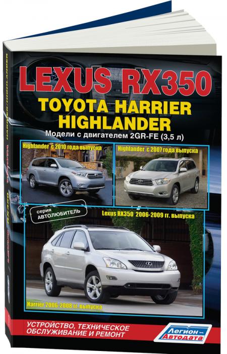    LEXUS RX350 2006-09 & TOYOTA HIGHLANDER  2007 / HARRIER 2006-08 . 2GR-FE (3,5)   . .  (+ /  ), . -A 978-5-88850-530-4