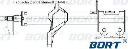     , KIA (SPECTRA) SHUMA II 1.6/1.8 05/2001-08/2004 G22045106L Bort