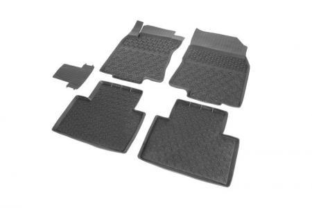 коврики в салон резиновыеNissan X-Trail III (T32) 2014- с крепежом (Литьевые ковры серия Premium)