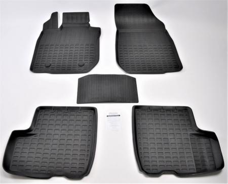коврики в салон резиновыеВАЗ Largus универсал 2012- 5-ти местный с крепежом (Литьевые ковры серия Premium)