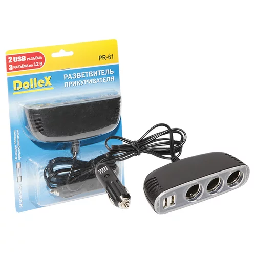  ()  3  + 2 USB (1000 mA) PR-61                          DOLLEX