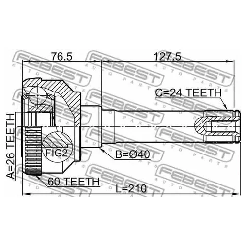   26X40X24 LAND ROVER DEFENDER 2007- 2910-DEF FEBEST 2910-DEF 2910-DEF