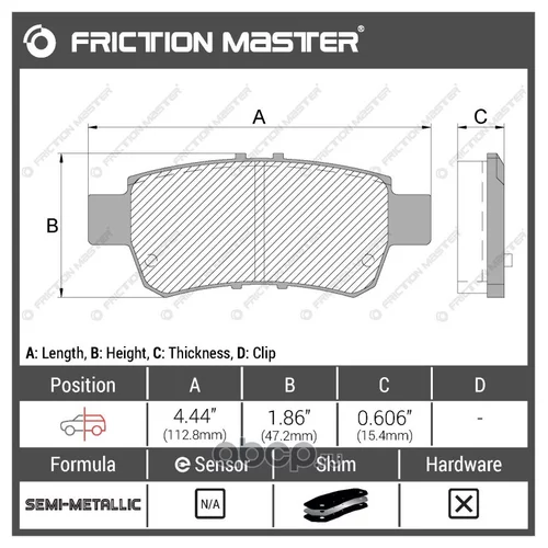   1134001088 MKD1088 Frictionmaster